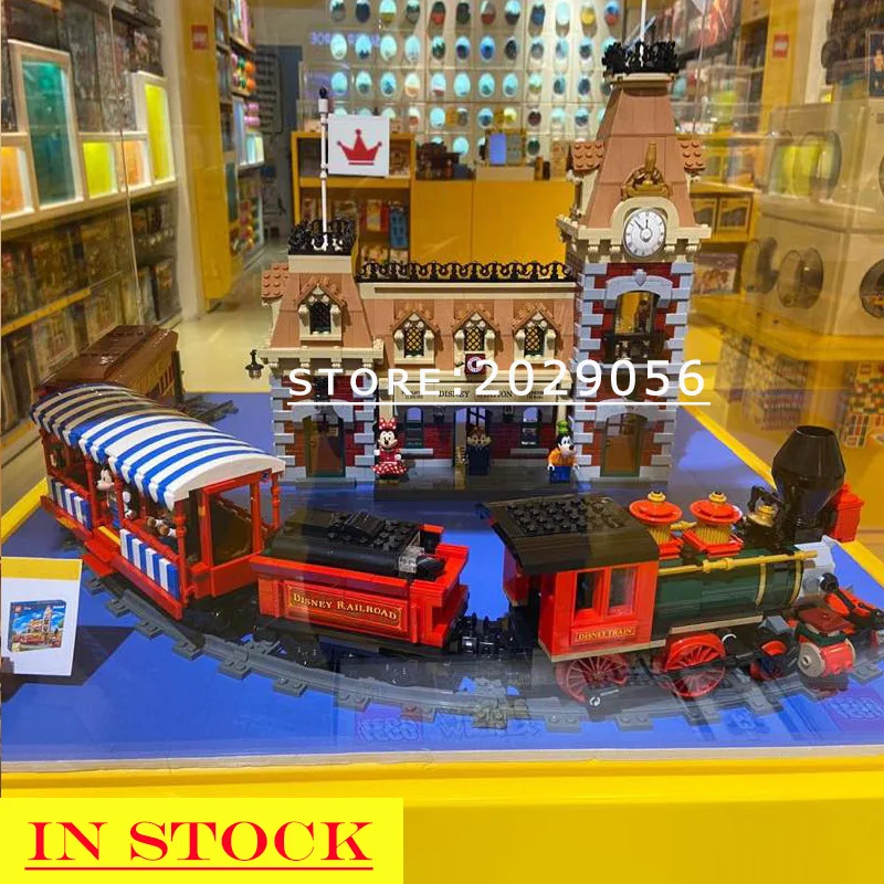 

J11001 71044 In Stock Building Blocks Ideas Series Train And Station Bricks Model Kid Toy Children Fairy Tales Playground