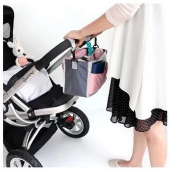 

1Pcs Polyester Baby Stroller Storage Bag Maternal and Baby Supplies Multi-function Mumm Hanging High-Quality 30cm*20cm*15cm