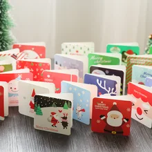 144 шт рождественские поздравительные открытки, конверт, набор, рождественский подарок для ребенка, Санта-Клаус, снеговик, лось, вечерние подарки