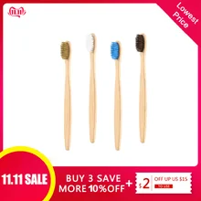 1 шт. зубная щетка из натурального бамбука Экологичная Мягкая зубная щетка со щетиной для здоровья полости рта ежедневное использование деревянная зубная щетка набор для путешествий