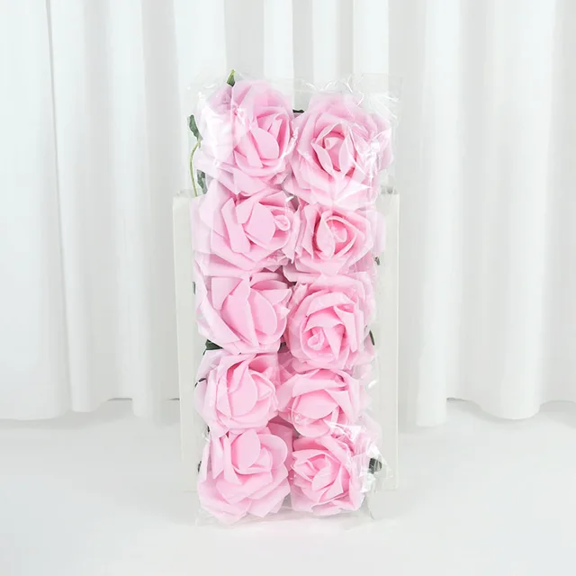 8cm Large Rose Artificial Flower for Wedding Party Home Office Decor Fake Rose Flower 16cm Stem Wed Valentine's Day Decorations S04