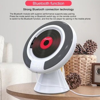 

Remote Control Stereo Hifi CD Player USB Port With Bluetooth Music Home Audio FM Radio Wall Mountable Portable Built In Speaker