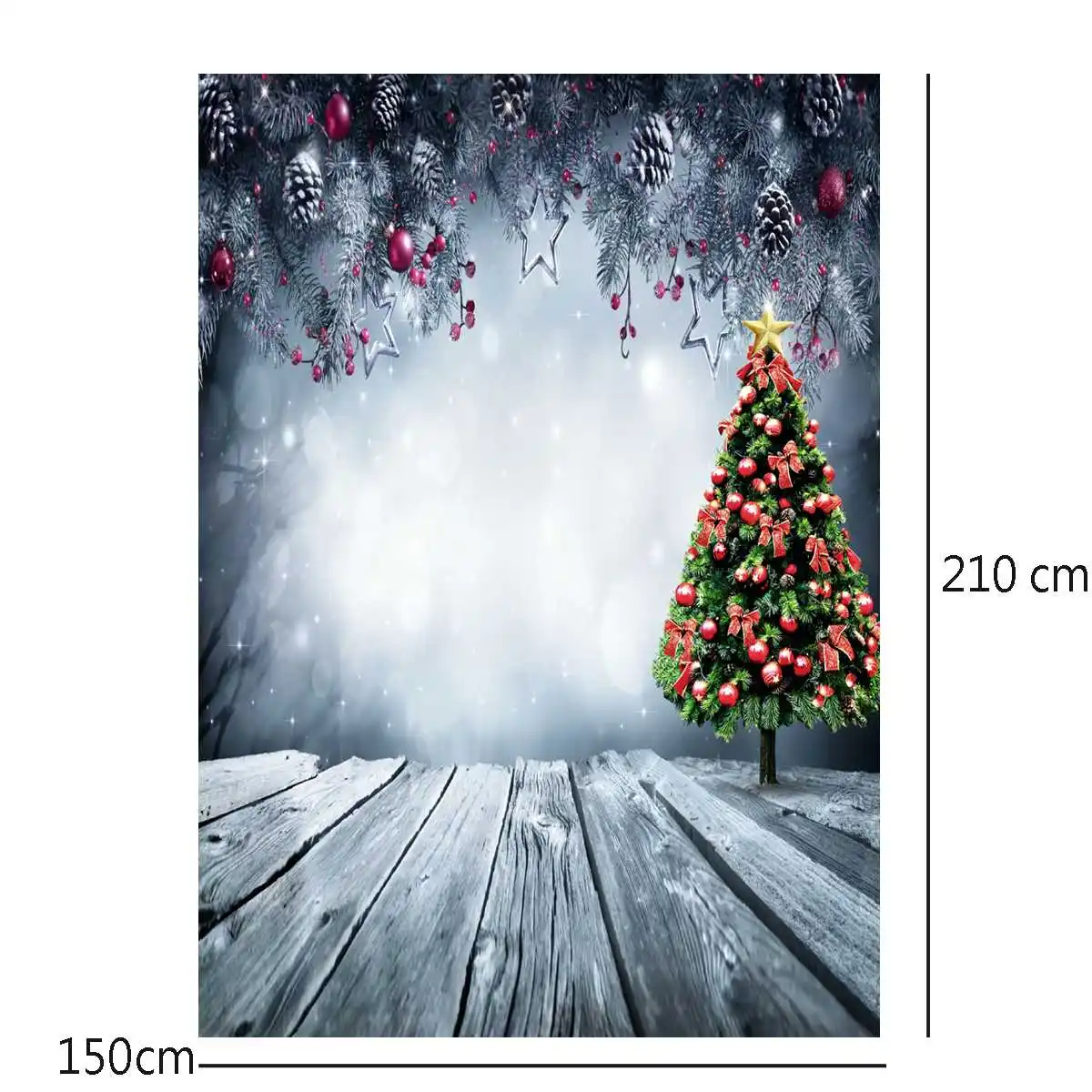 Светло-голубой Freya 7x5FT покрытый снегом лес фон для студийной фотосъемки вечерние фото-съемки пол сзади капли Фотофон комплект 2,1x1,5 м - Цвет: Светло-голубой