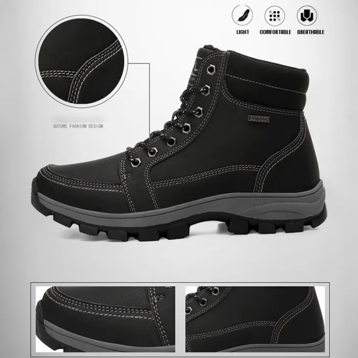 Мужские зимние ботинки; походные ботинки; теплая Нескользящая зимняя обувь с амортизацией; FK88