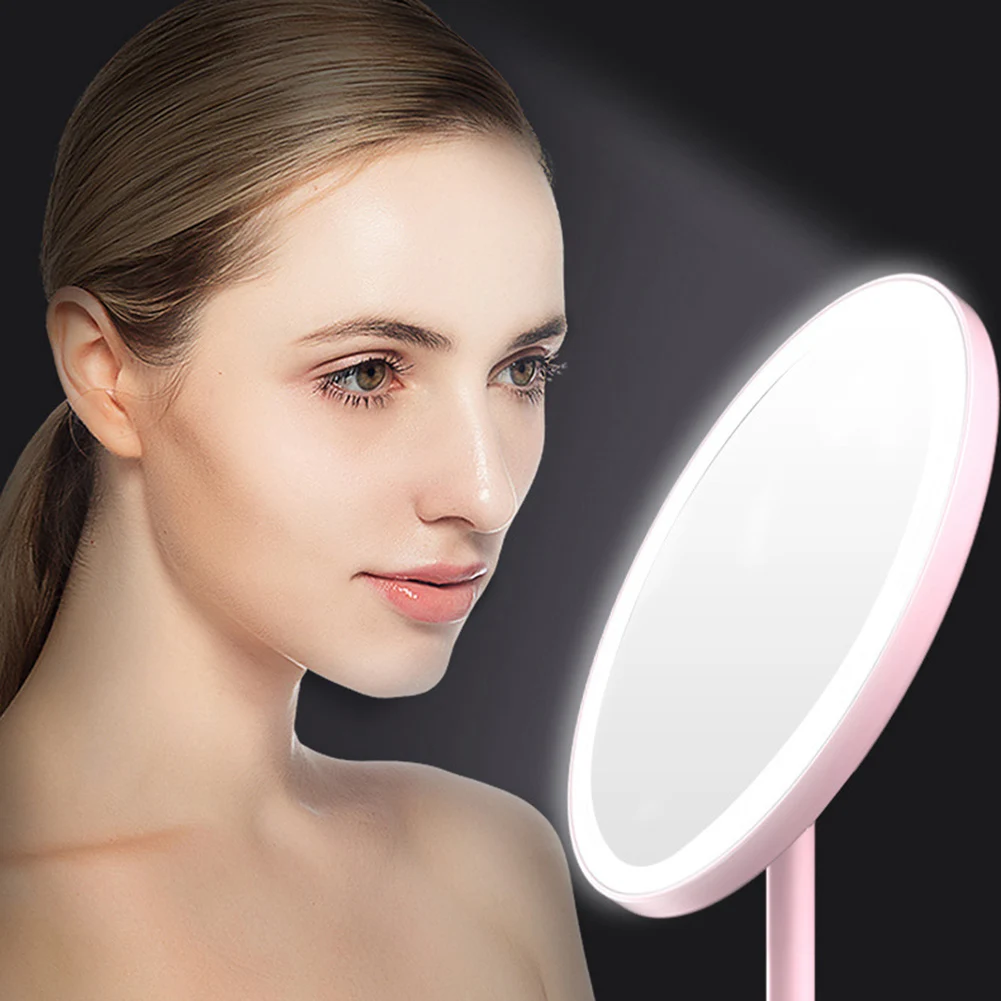 USB Перезаряжаемый светодиодный светильник, регулируемый дневной свет, косметическое зеркало для макияжа, настольная лампа