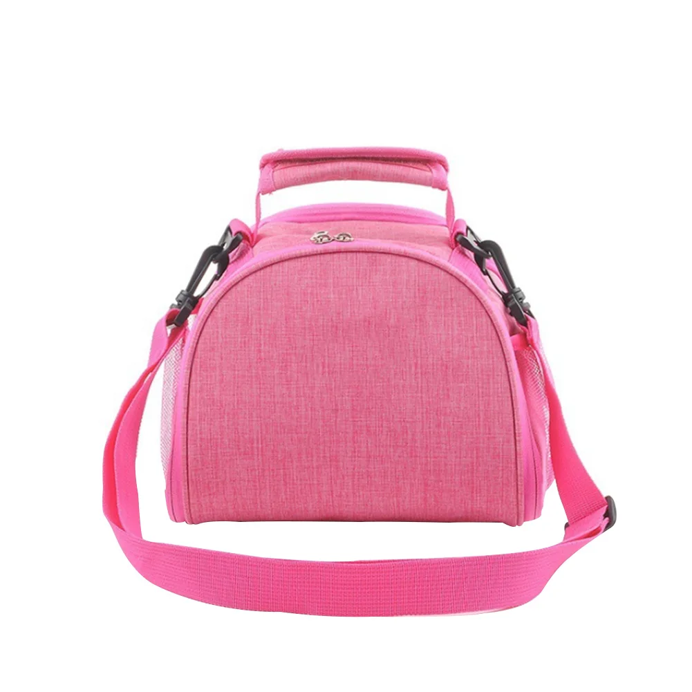 Waterproof Portable Solid Oxford Cloth Wear Resistant Fashion Shoulder Storage Thermal School Adjustable Strap Lunch Bag Carry