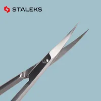 1pc STALEKS Stainless Steel SS-40-3 European Russian Dead Skin Scissors Curved Sharp-nosed Scissors Barbed Makeup Tools 1