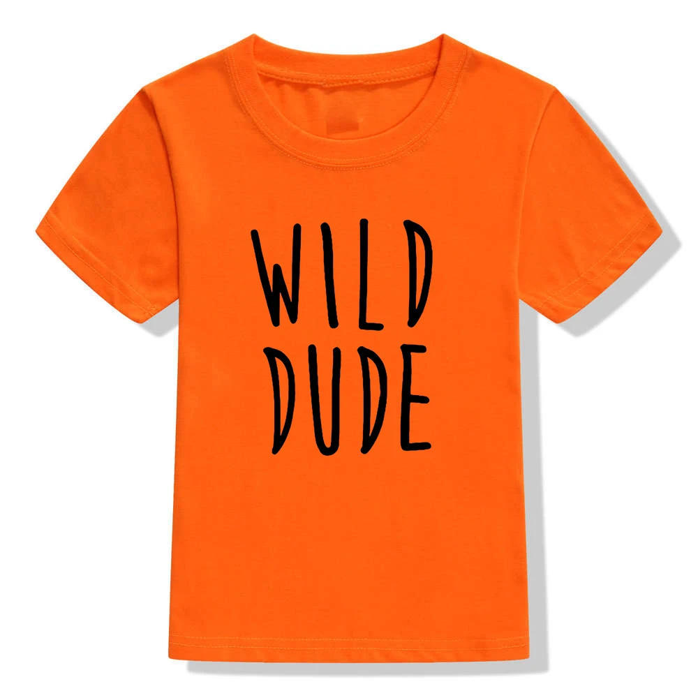Детская футболка с надписью «Wild Dude» футболка для мальчиков и девочек футболка «Brothers Sister», детская одежда для малышей Забавные футболки, Прямая поставка - Цвет: H412-KSTOG-