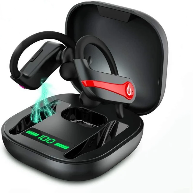 Free shipping Bluetooth Wireless Sports Bluetooth Digital display Portable induction storage Intelligent noise reduction