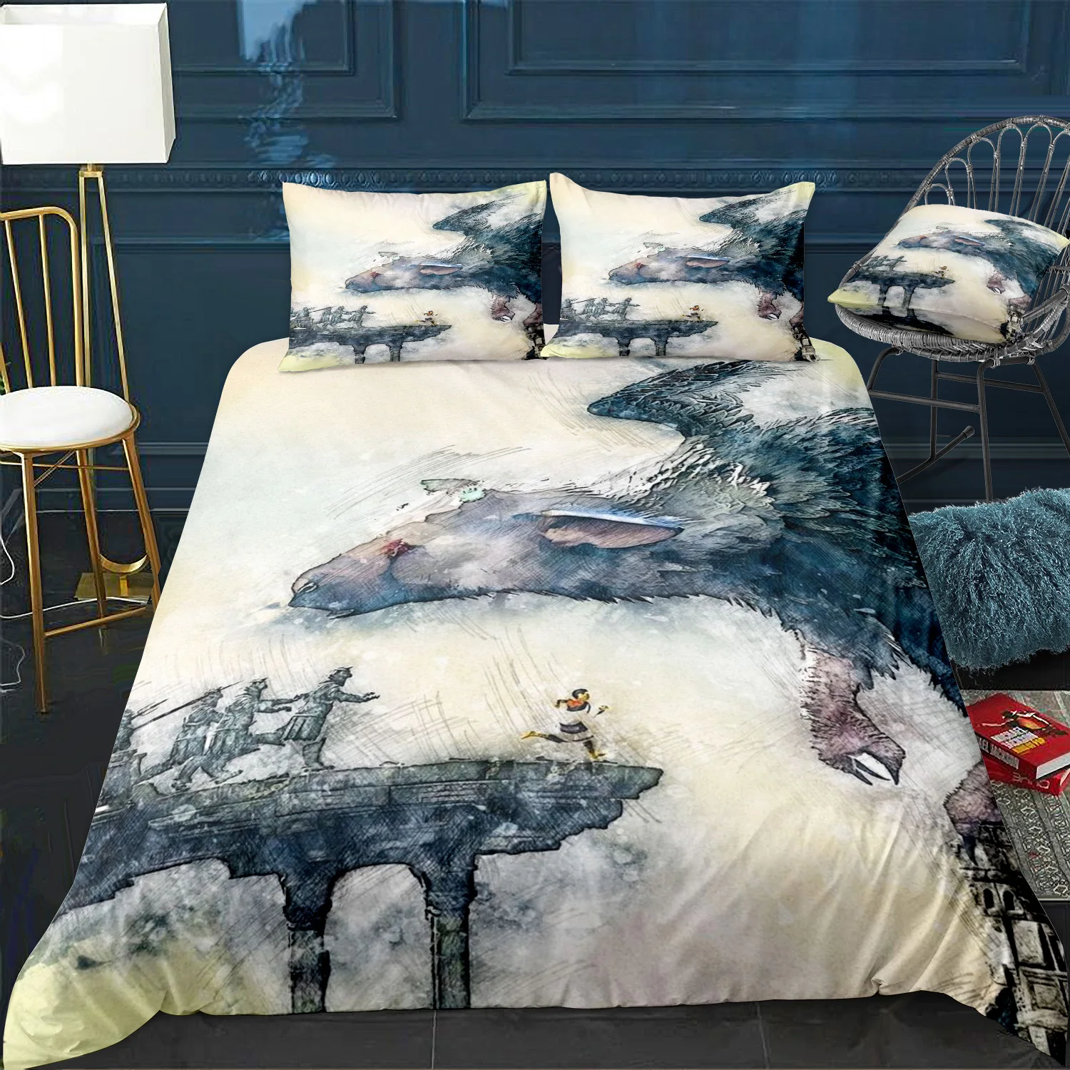 The Last Guardian Copripiumino Twin/Queen/King Size Set Biancheria Da Letto Trapunta Di Lusso Con Federa Home Bed Decora Dropshipping