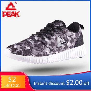 

PEAK Woman Running Shoes Casual Sports Shoes Breathable Upper Light Weight Soft Sole Sneakers Slip On Shoes EW7240H