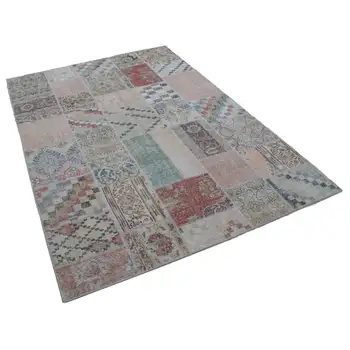 

172x242 Cm Beige Handmade Patchwork Rug-6x8 Ft