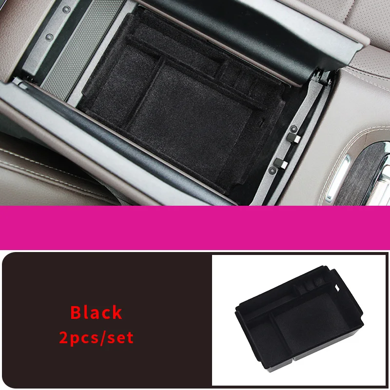 black 1pcs Коробка для хранения для Mercedes gle w167 gle carbon gle gle 350/amg 450 500e amg ixterior декоративные аксессуары - Название цвета: black 1pcs