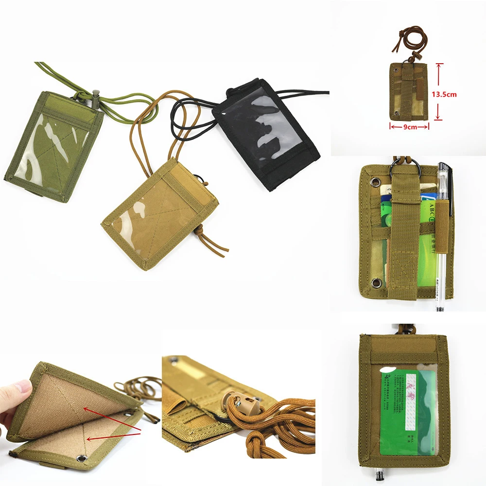 

New Hunting ID Holder Tactical Pouch File Folder Organizer Bag Military Nylon Chest Hanging Card Bag