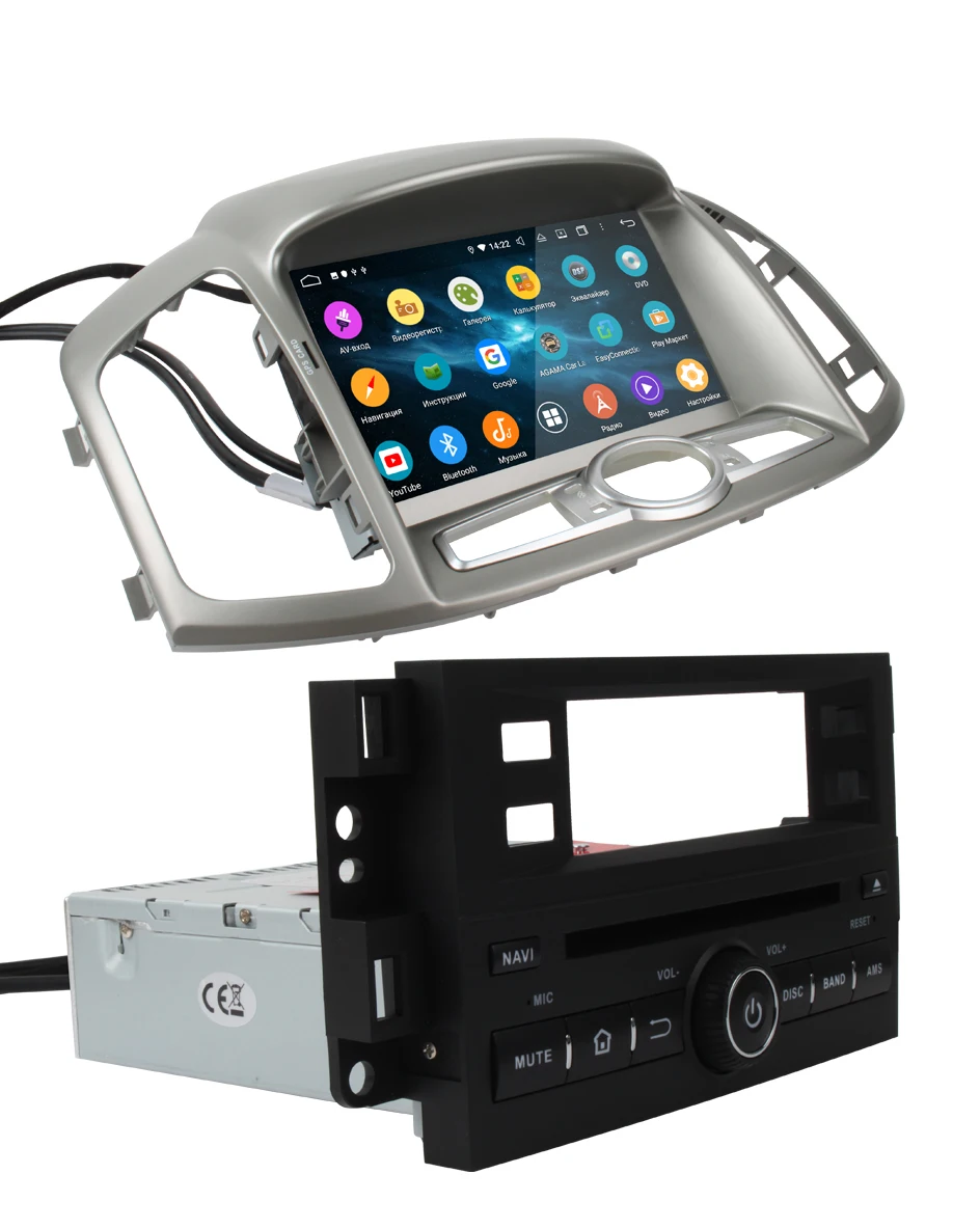 Штатная магнитола для Chevrolet Captiva 2011-, MARUBOX KD8406, Штатное головное устройство для Chevrolet, Android 9.0,Восьмиядерный процессор,встроенный DSP,IPS экран, Встроенная 64GB, BlueTooth, DVD