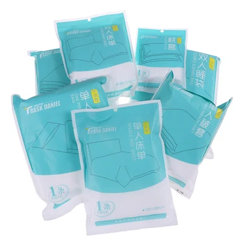 

Portable Disposable Fitted Bed Sheet Cover Beddings Quilt Cover Pillowcase For Camping Travel Home Products NEW