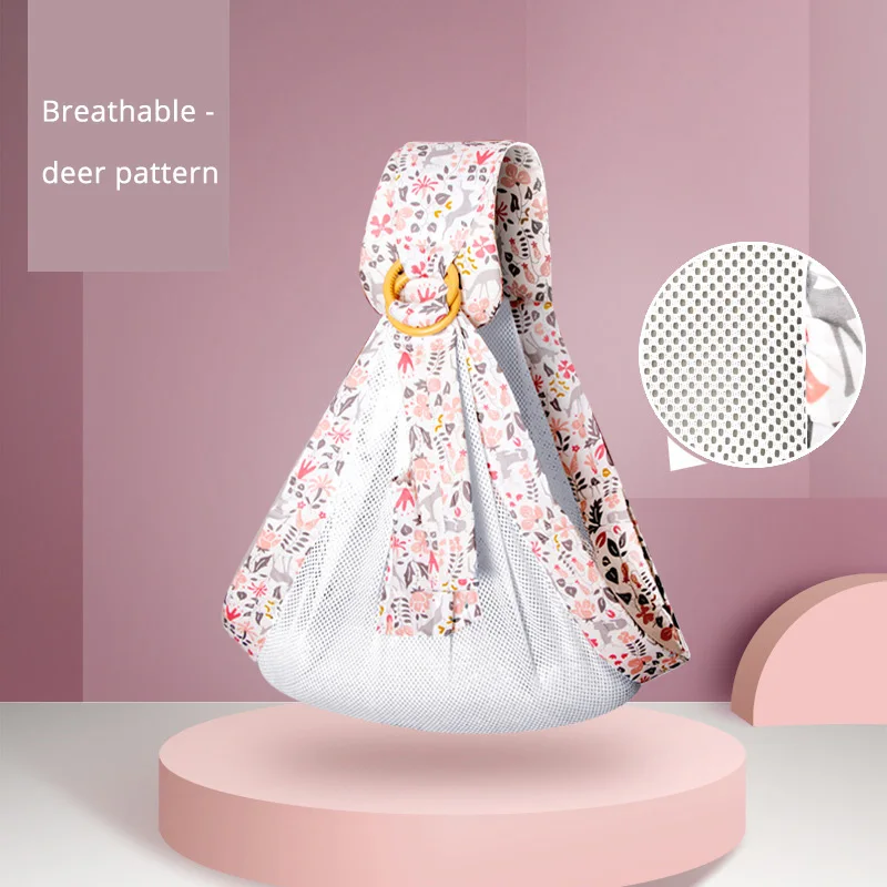 Breathable-deer Honeylulu, детская переноска, слинг для новорожденного, двойное использование, младенческий чехол для кормления, переноска, хлопок, четыре сезона, переноска для грудного вскармливания, 0-36 м - Цвет: Breathable-deer