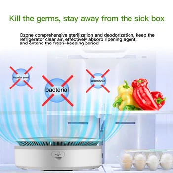 

Portable Ozone Generator Deodorizer Air Purifier USB Rechargeable Fridge Purifier Portable Air Small Space Clear Odor Machine