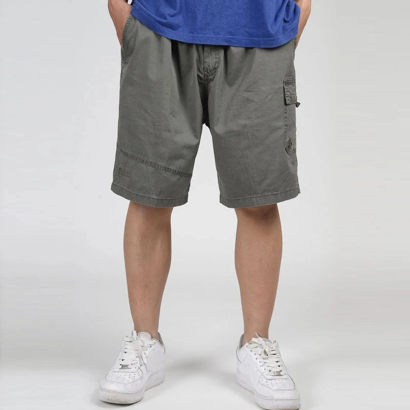 Summer Casual Shorts for Men Sweat Loose Pocket High Quality Straight Cargo Shorts Men Cotton Military Work Gym Shorts XL-6XL