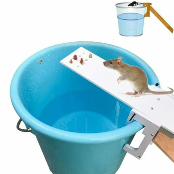 

Walk The Plank Mouse Trap Mice Cage Auto Reset Rodent Bucket Board Controll Chevron board 2019