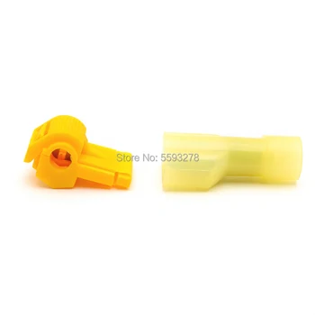 

100PCS/LOT Wire Cable Connectors Terminals Crimp Male Yellow Scotch Lock Quick Splice Electrical Car Audio For Cable 0.5mm-6mm