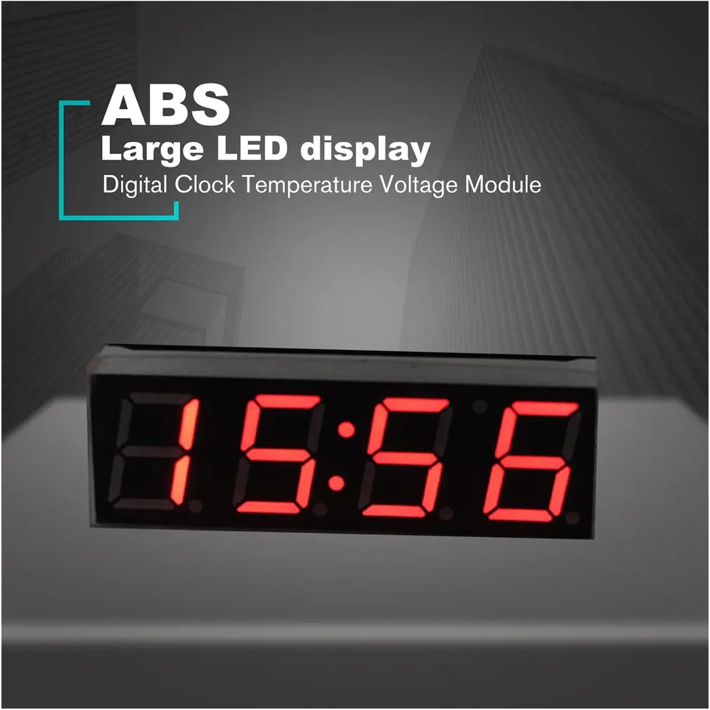 3 in 1 Digital LED Time Clock Temperature Voltage Module Mini Voltmeter Thermometer for Car Arduino Electronic DIY