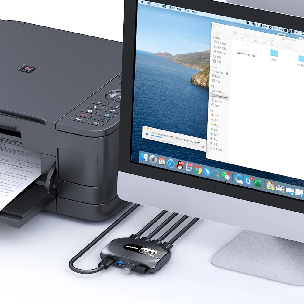 Usb kvm switch Unnlink USB 3.0 KVM switch 2 or 4 computer share 4 USB devices for keyboard mouse U disk printer