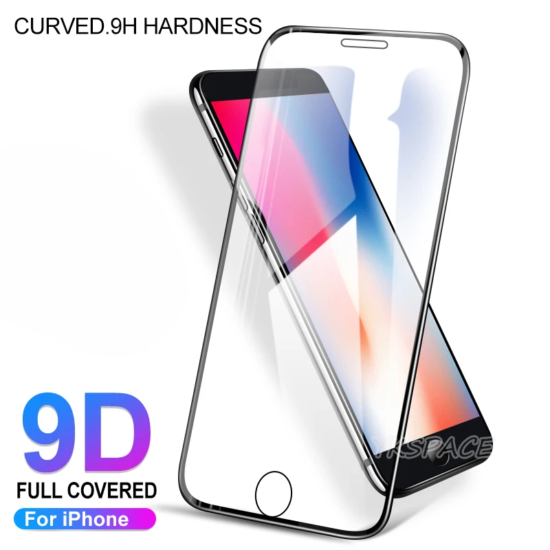 Закаленное стекло для iPhone 6 6S 7 8 Plus XR X XS 11 12 mini Pro MAX полное покрытие 0 2 мм 3 шт. |