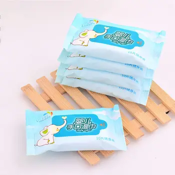 

10Pcs/Bag Portable Baby Kids Gently Sensitive Wet Wipes For Hand Cleaning Outdoor Wipes Infant Care Wipes Travel Pack