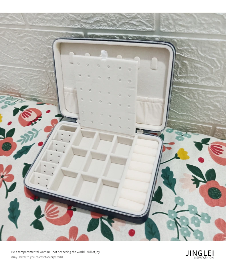 Latit Boîte à Bijoux Organiseur De Voyage à Bijoux Avec 2 Tiroirs Pour