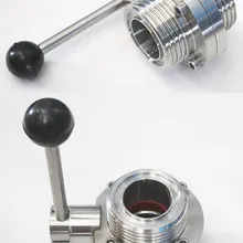 Sms-санитарный клапан-бабочка с наружной резьбой для домашнего пивоварения, молочного продукта