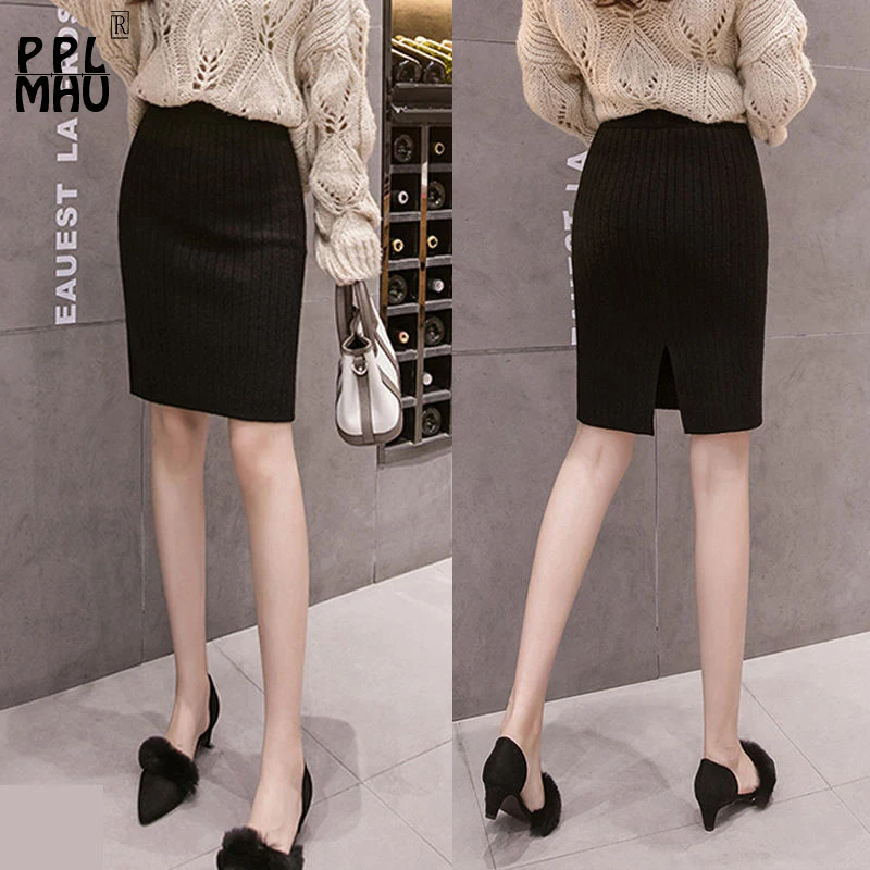 Элегантная юбка-карандаш с высокой талией для офиса юбки | Женская одежда