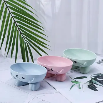 

Children's toy cartoon shape Soap Box with Cover Draining Practical Easy Clean Soap Dish