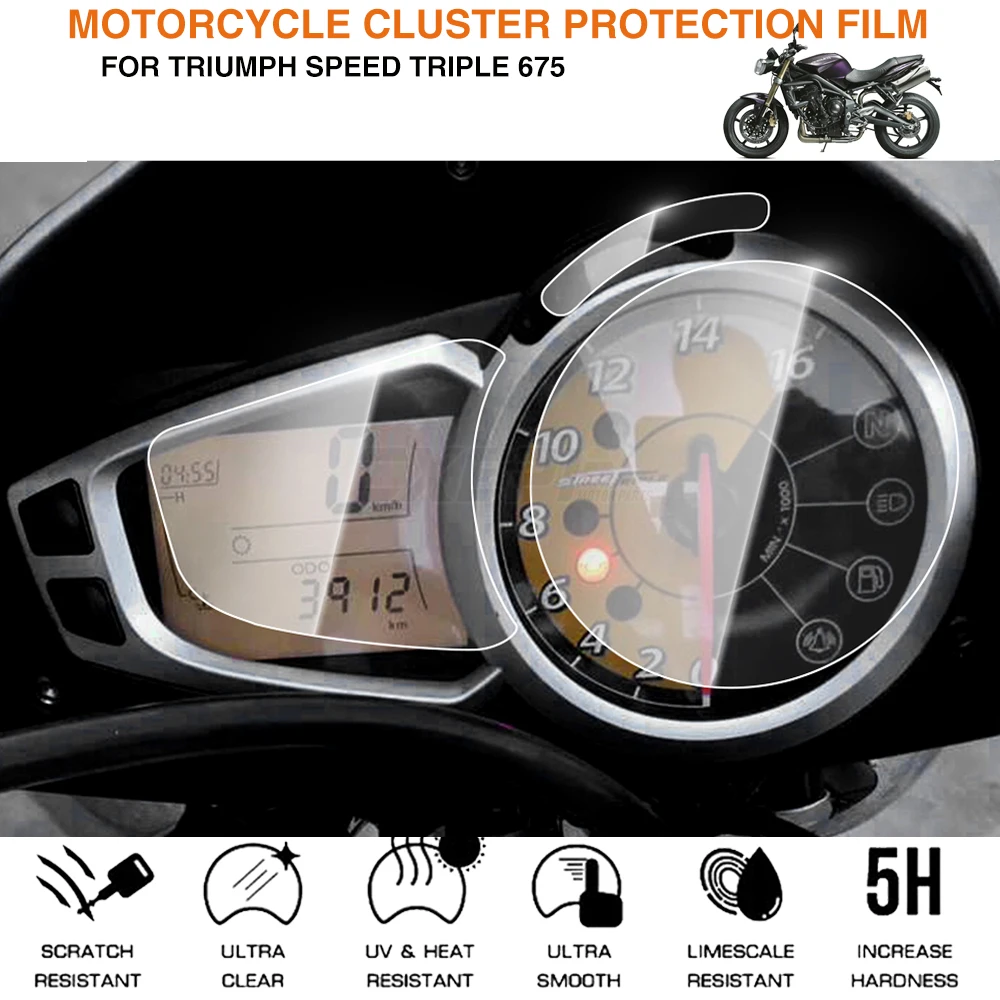 Motorcycle Cluster Scratch Protection Film Screen Protector For Triumph Speed Triple 675 Accessories