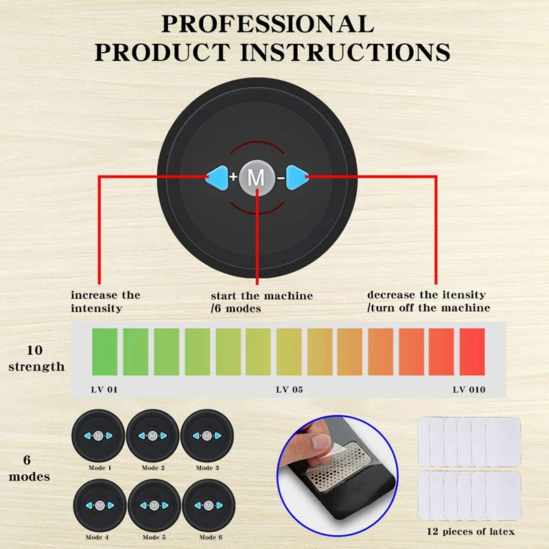 1Set EMS Smart Fitness Massager Abdominal And Arm Muscle Stimulator Trainer Muscular Exercise Lazy Home Gym Equipment