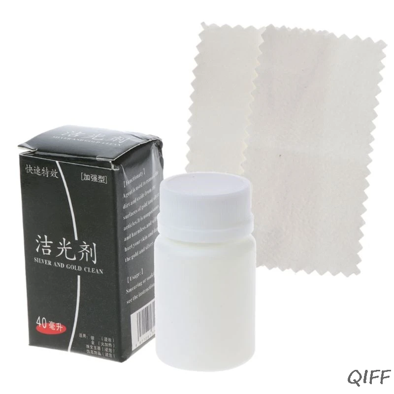 

40ML Jewelry Cleaning Polishing Cloth Liquid Anti-Tarnish Silver Gold Cleaner