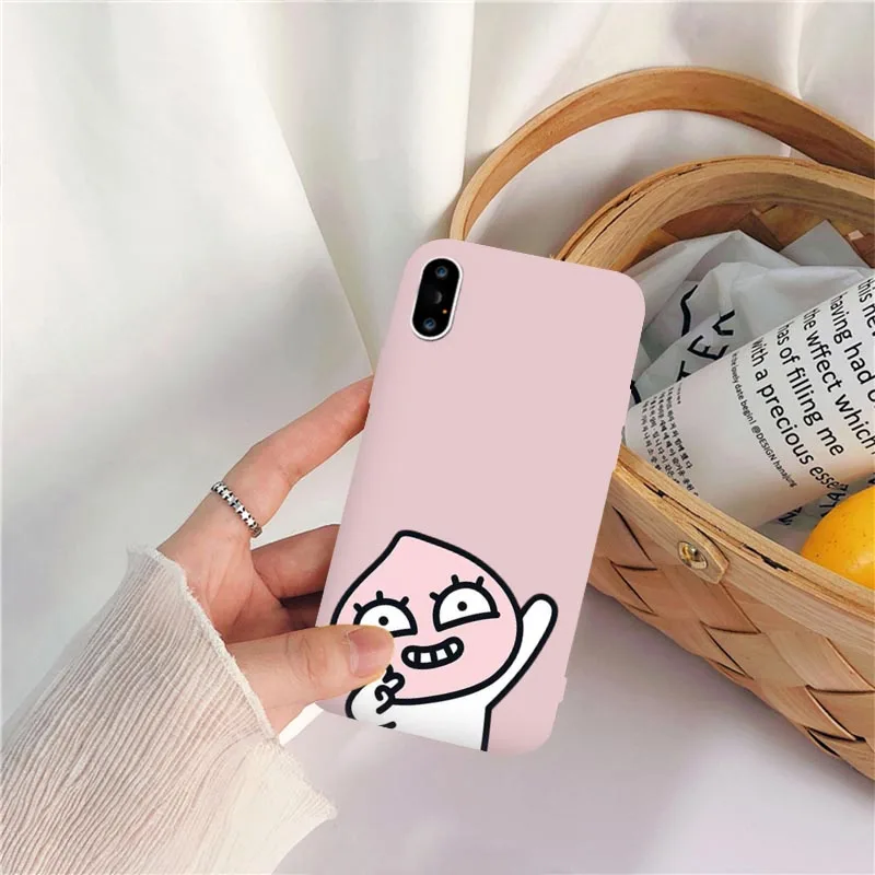 Мягкий силиконовый чехол для телефона Jamular kakao с мультяшным рисунком для IPhone 11 Pro Max X XS Max XR 6 7 8 Plus, милый чехол для телефона с какао - Цвет: 3