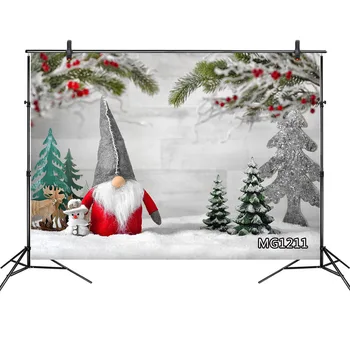 

Santa Claus Fir Tree Snow Rustic Wooden Boards Winter Landscape Children's Baby Photography Backgrounds Photo Studio Custom