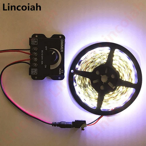 DC 12V-24V LED 조 광 기 스위치 30A 360W 전압 레 귤 레이 터 5050 LED 스트립 조명 램프에 대 한 가변 컨트롤러 LED 조 광 기 5