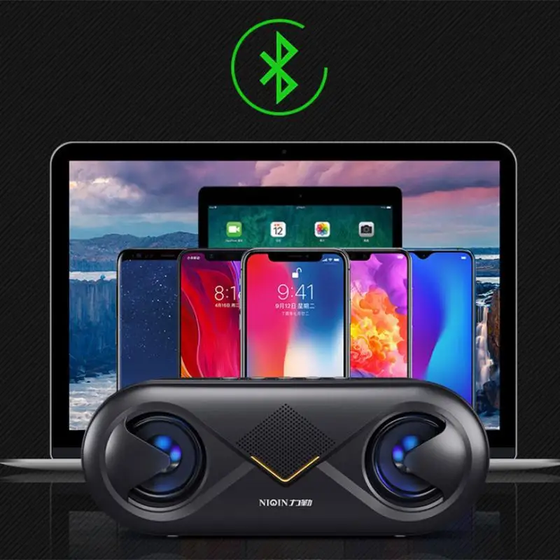 BEESCLOVER Bluetooth динамик сабвуфер стерео портативный динамик с картой