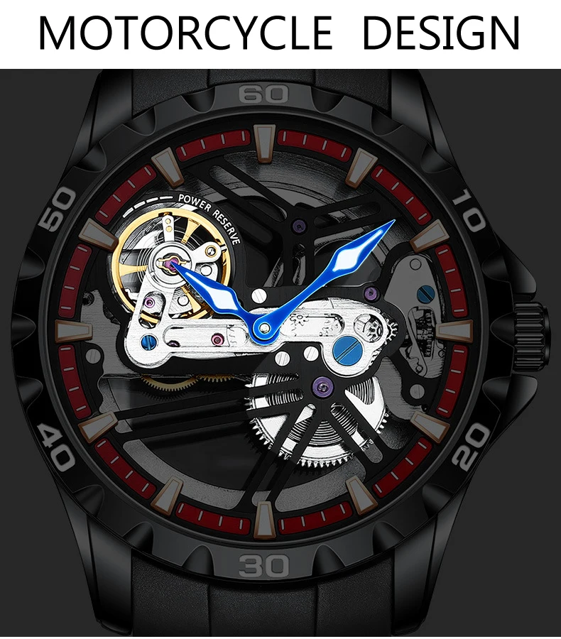 mecânico à prova dwaterproof água relógio de