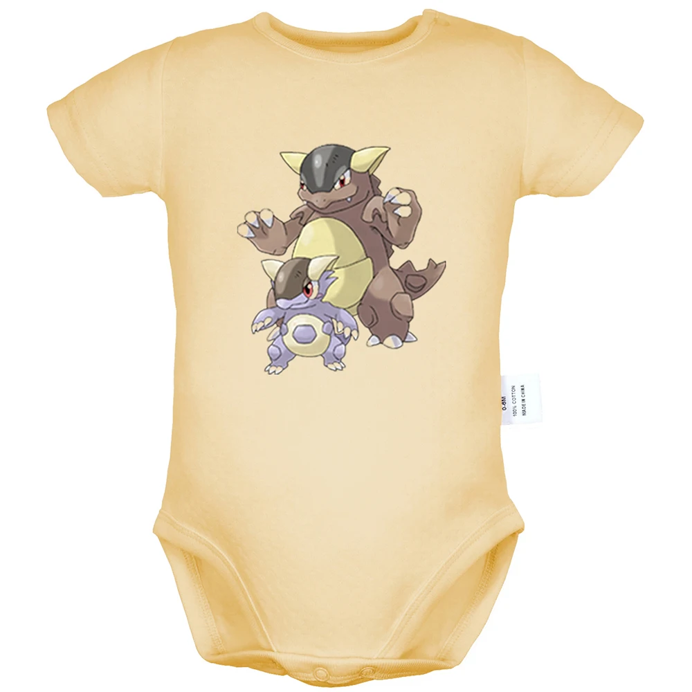 Детские топы с изображением Pokemon Zorua Wartortle Goldeen Kangaskhan дизайн синего цвета, детское боди для новорожденных детей с года до трех лет и комплект