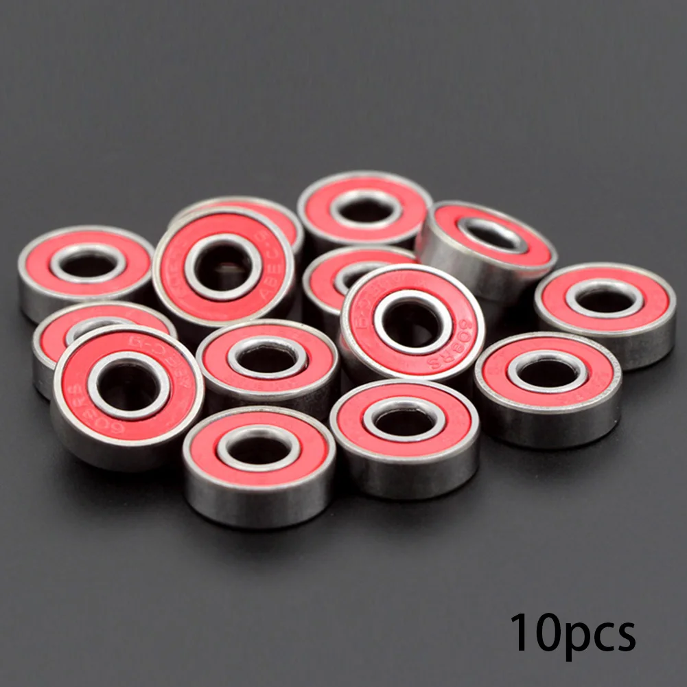 10Pcs Skateboard Wheel Steel Bearing Longboard 608zz Skate Roller Hockey Chrome Steel Wheel