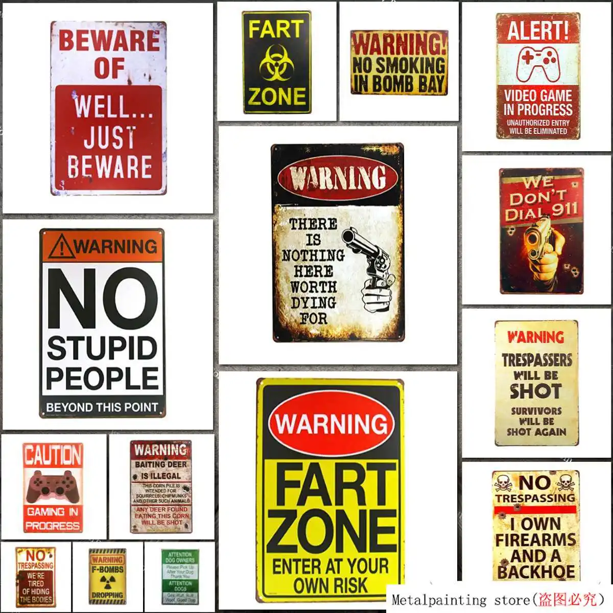 Dingleiever Предупреждение что вы входите в зону Красной Шеи винтажный