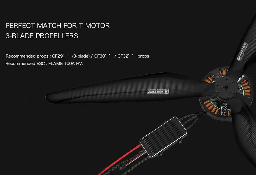 T-Motor Tiger Высокоэффективный двигатель U12 90KV& 100KV для сельского хозяйства Мультикоптер Дрон БПЛА роторы вертолет самолет