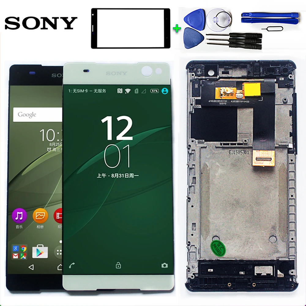 

6.0 inch LCD Display For For Sony Xperia C5 Ultra E5506 E5533 E5563 E5553 touch screen Digitizer Assembly Frame +Free Tools