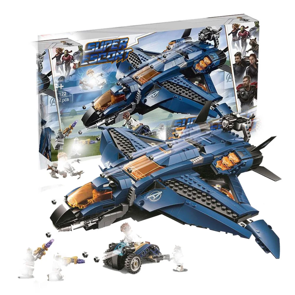 

Marvel Avenger Compatible With 76126 Ultimate Quinjet Super Heroes Building Blocks 932 Piece Bricks Children Toy Birthday Gifts