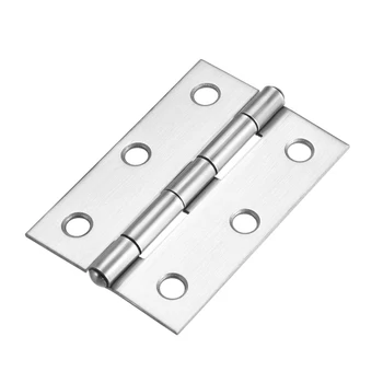 

uxcell 2.48" Hinge Silver Door Cabinet Hinges Fittings Brushed Chrome Plain 4pcs