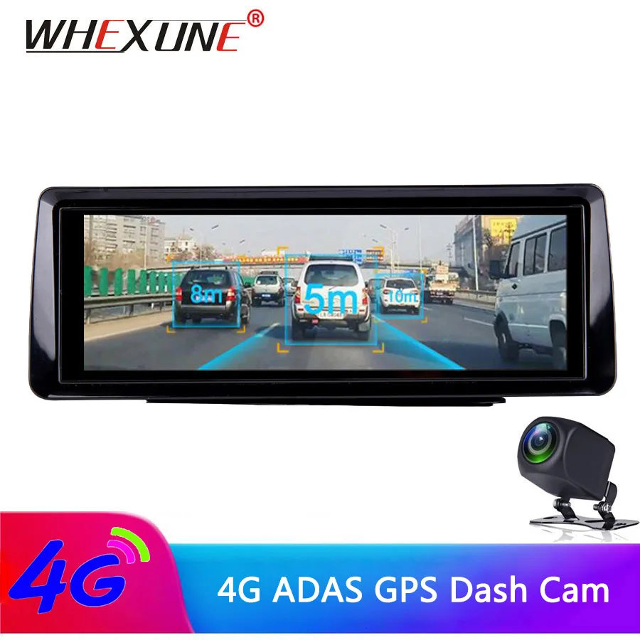 

WHEXUNE 8" IPS 4G ADAS Car Dash cam Android GPS Navigation 1080P car video recorder Night Vision Bluetooth Wi-Fi Live Monitor