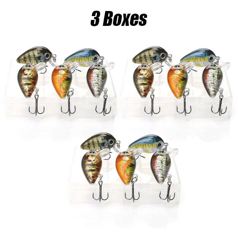 3 Boxes C TREHOOK 15 шт./лот 3 Коробки мини воблеры рыболовные приманки, наживки - Цвет: 3 Boxes C